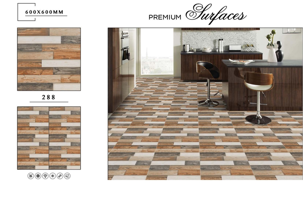 600 X 600 WOODEN CERAMIC FLOOR TILES