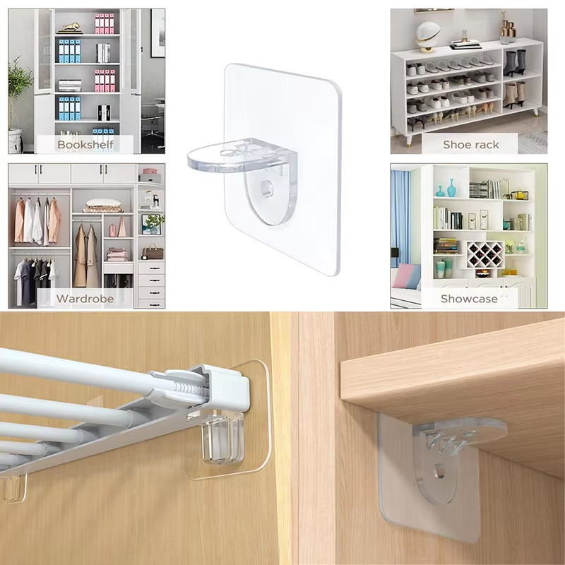Self-Adhesive Triangle Bracket Clip Panel Support Hook