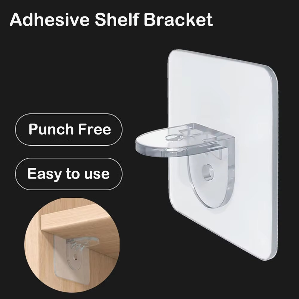 Self-Adhesive Triangle Bracket Clip Panel Support Hook