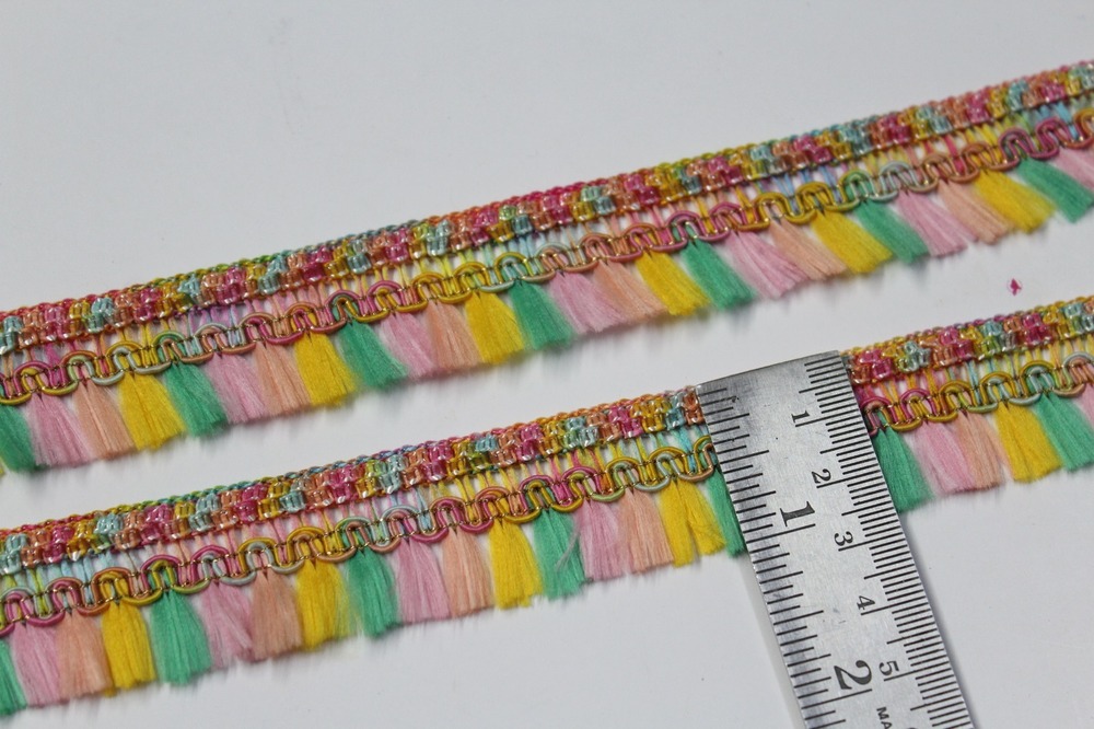 Multi Colour Jhalar Lace - Design: Embroidery