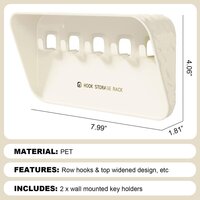 Multi Purpose Storage Rack With 5 Hooks