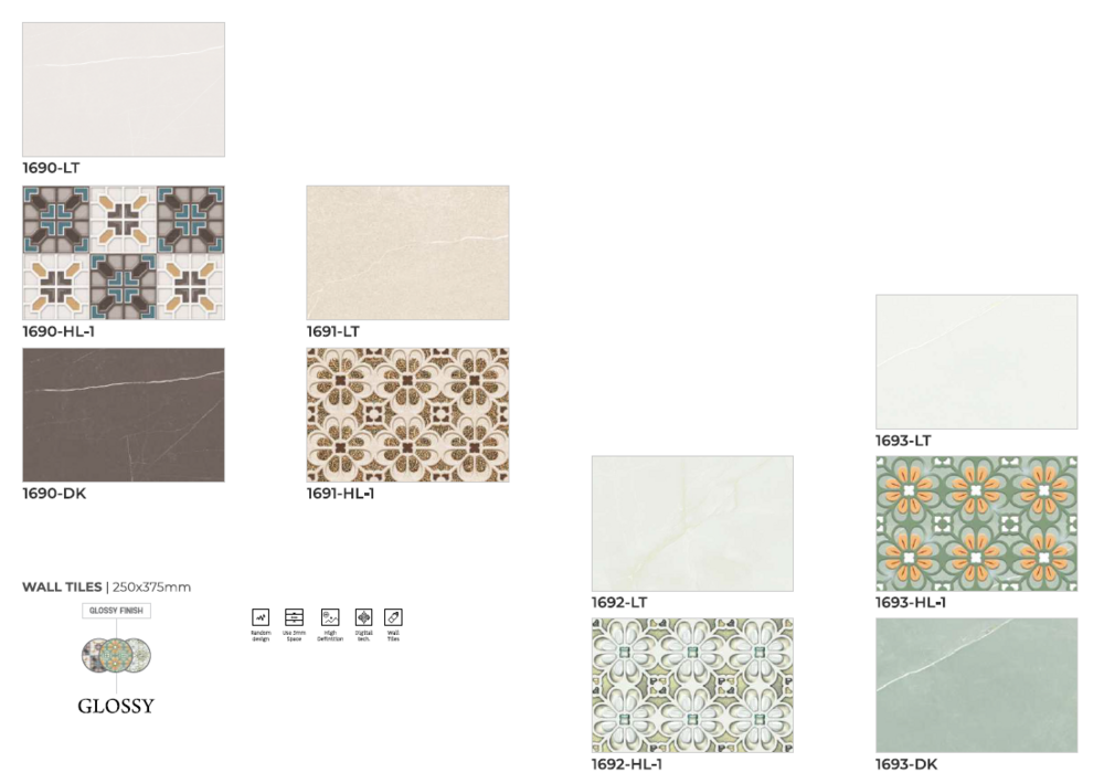 250 X 375 CERAMIC  DIGITAL WALL TILES