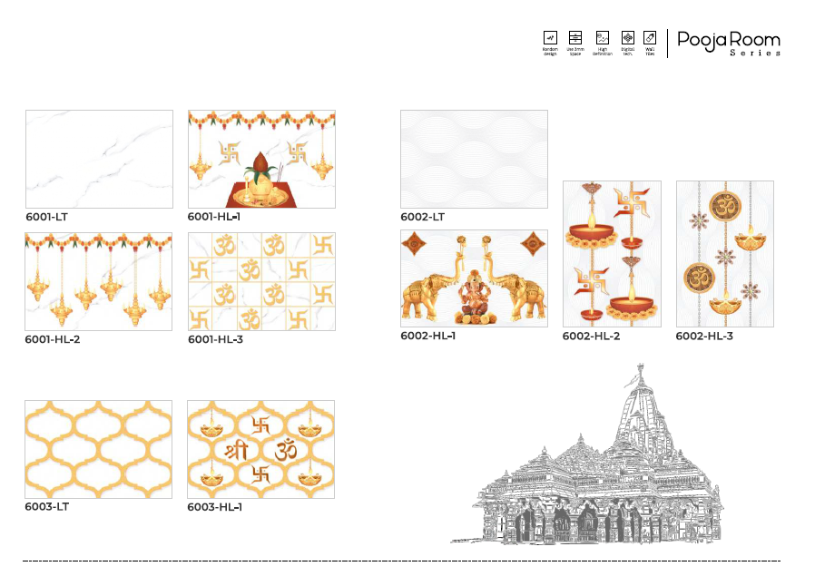250 X 375 POOJA ROOM CERAMIC  TILES