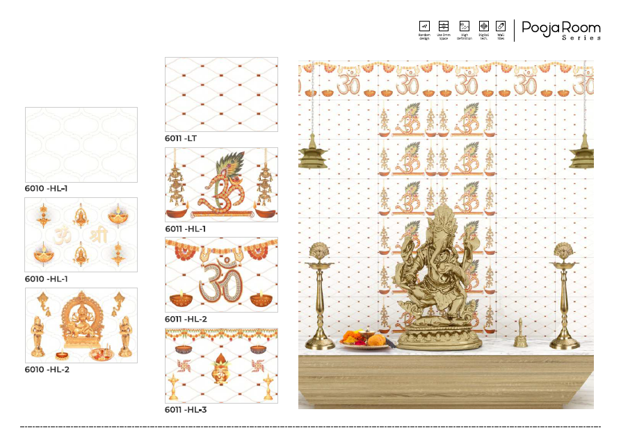 250 X 375 POOJA ROOM CERAMIC  TILES