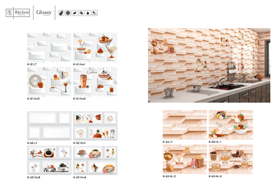 250 X 375 DESIGNER KITCHEN CERAMIC  TILES