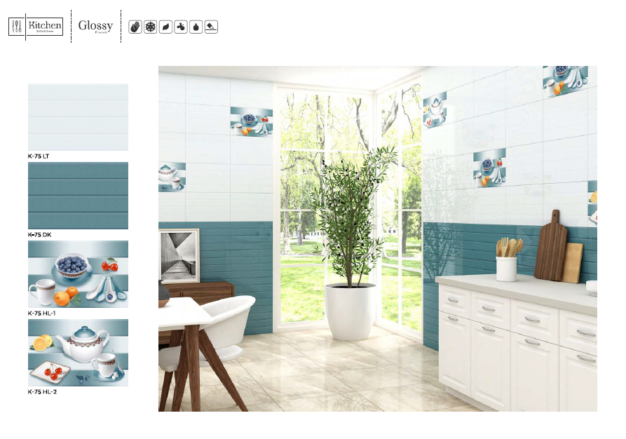250 X 375 DESIGNER KITCHEN CERAMIC  TILES