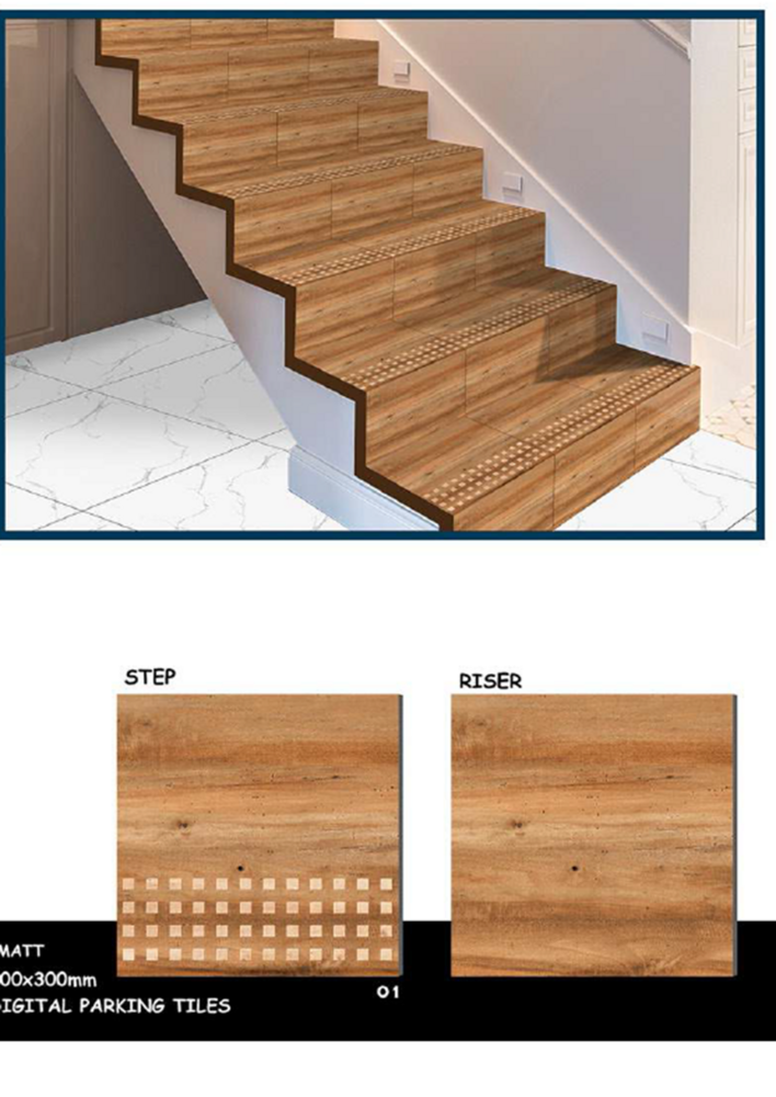 300 X 300 STAPE & RISER FLOOR TILES