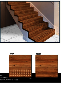 300 X 300 Stape & Riser Floor Tiles - Color: White