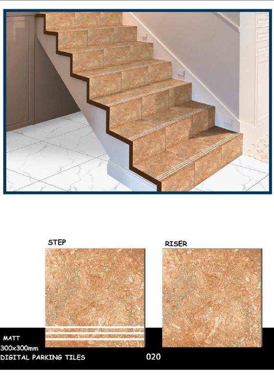 300 X 300 STAPE & RISER FLOOR TILES