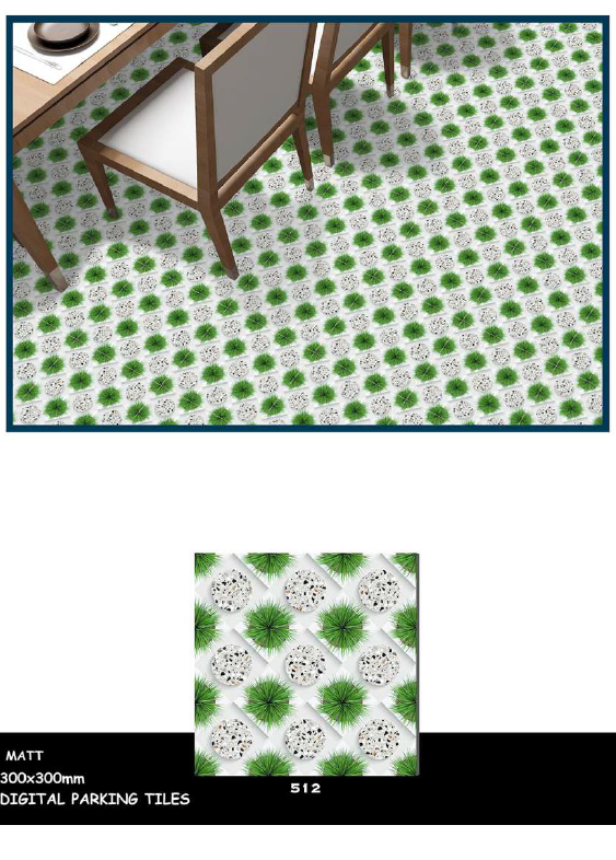 300 X 300 GREEN PLAIN FLOOR TILES