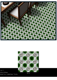 300 X 300 GREEN PLAIN FLOOR TILES