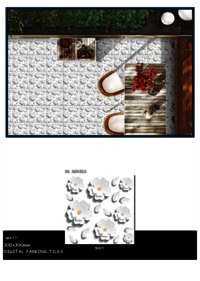 300 X 300 Parking 3d Floor Tiles - Color: White