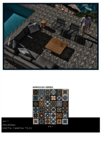 300 X 300 Moroccan Floor Tiles - Material: Ceramic