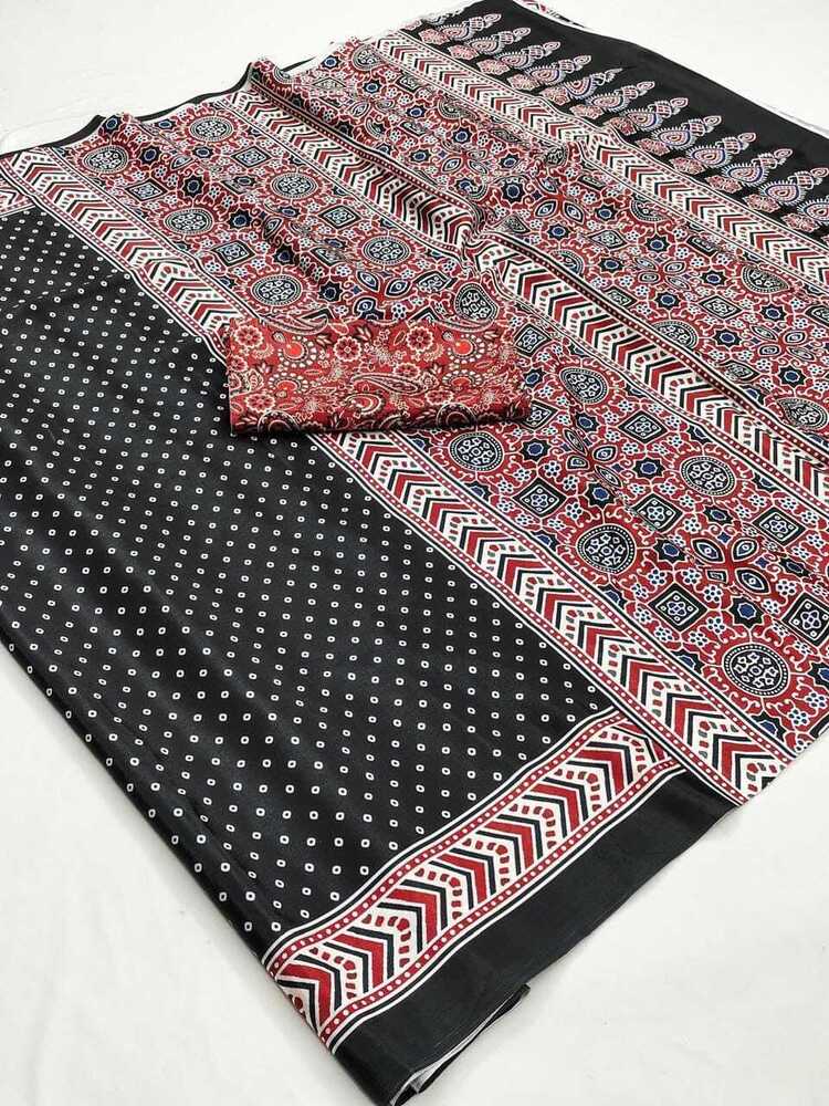 Printed Unique Silk Sarees - Color: As Per Images