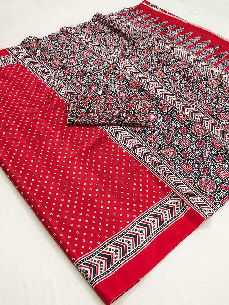 Printed Unique Silk Sarees - Color: As Per Images