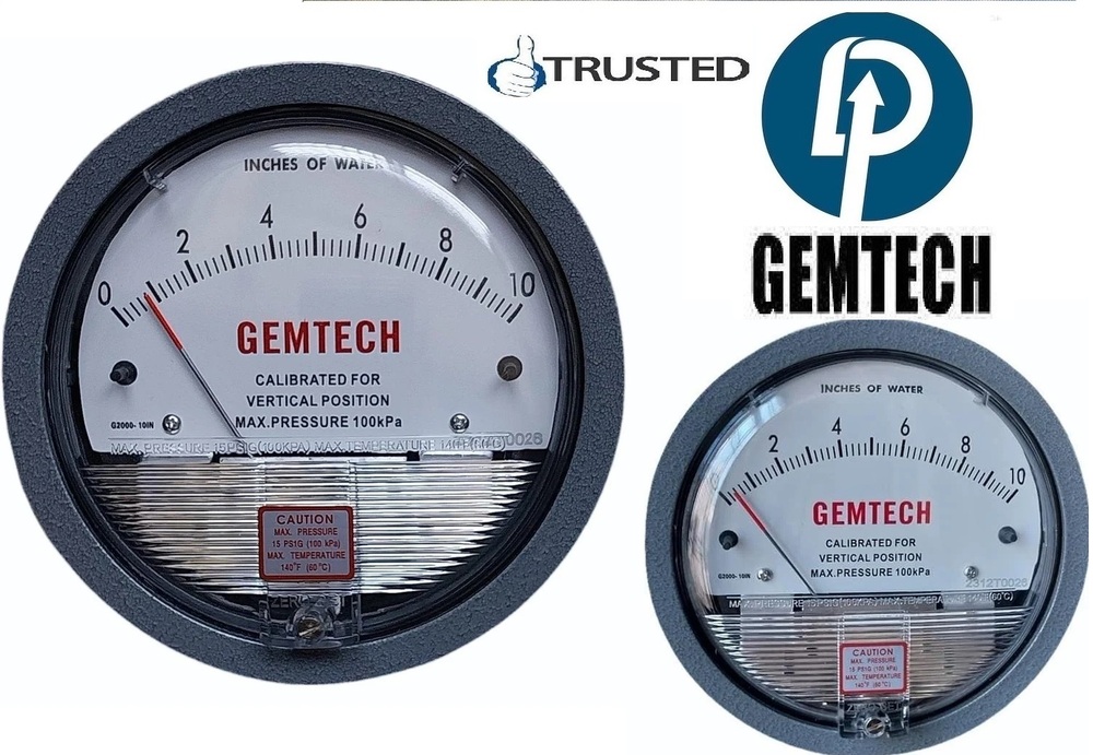 Gemtech Differential Pressure Gauges Suppliers In Aizawl Mizoram - Accuracy: A 2% Of Full Span At 70 (21 (A 3% On -0