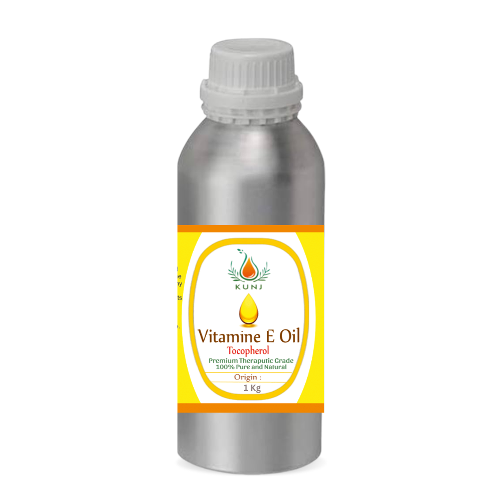 Vitamin E Oil - Pure Tocopherol 1 L Bottle | Nourishing Skin And Hair Care, Reduces Scars And Stretch Marks, Moisturizes And Repairs