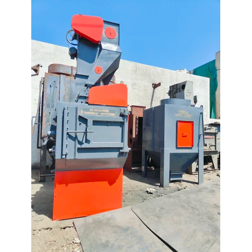 Mild Steel 150 Kg Tumblast Shot Blasting Machine - Color: Red And Grey