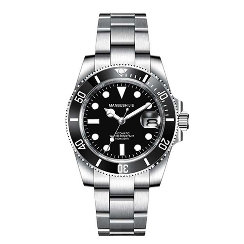 Men Matte Black Genuine Sapphire Stainless Steel Waterproof Watch