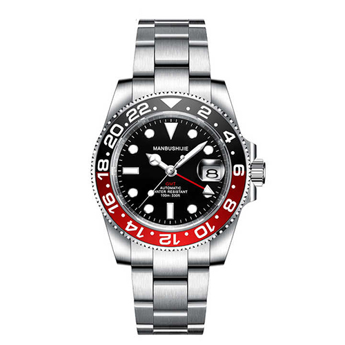 Stainless Steel Strap GMT Waterproof Watch