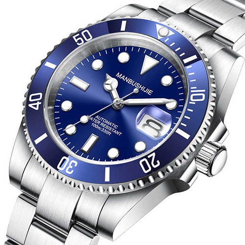 Blue Dial Sapphire Glass Watch