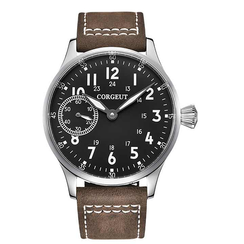 44 MM Black Dial SS Case Watch