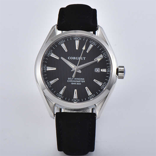 41 MM Sapphire Glass Black Strap Watch