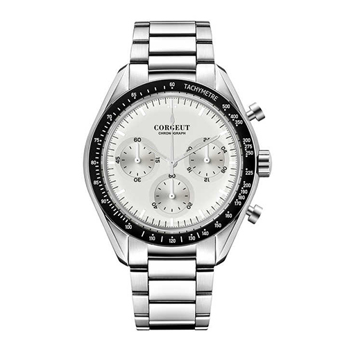 40 MM Black Dial Luminous Hands Chronograph Men Wristwatch