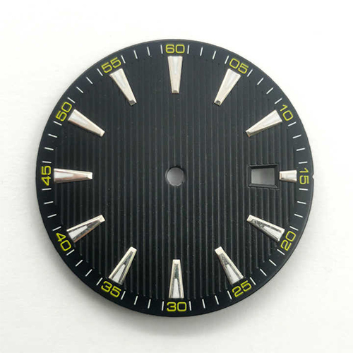 Watch Parts White Black Blue 33.5mm Dial Luminous Fit NH35 Movement NH35 MovementMovement Movement Watch Sterile Dial