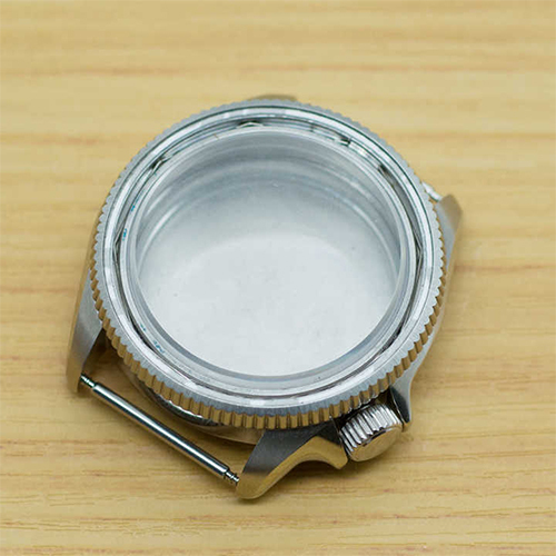 Stainless Steel Silver Sapphire Glass Watch Case