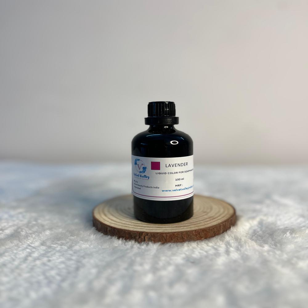Lavender colour liquid for soap making