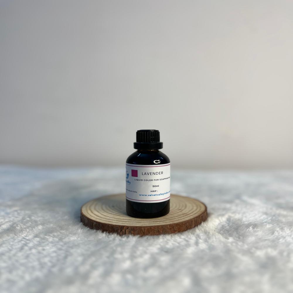 Lavender colour liquid for soap making