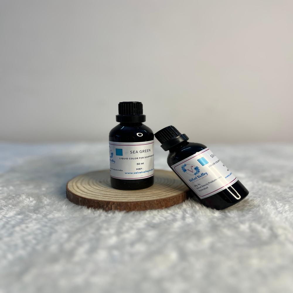 Sea green colour liquid for soap making