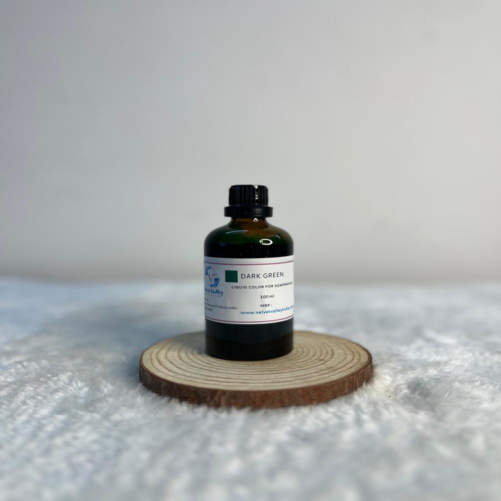 Dark green colour liquid for soap making