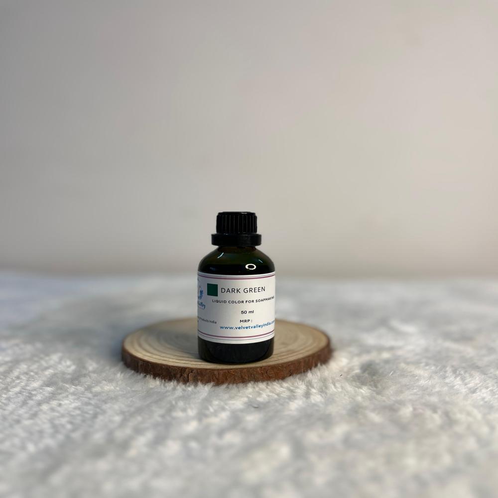 Dark green colour liquid for soap making
