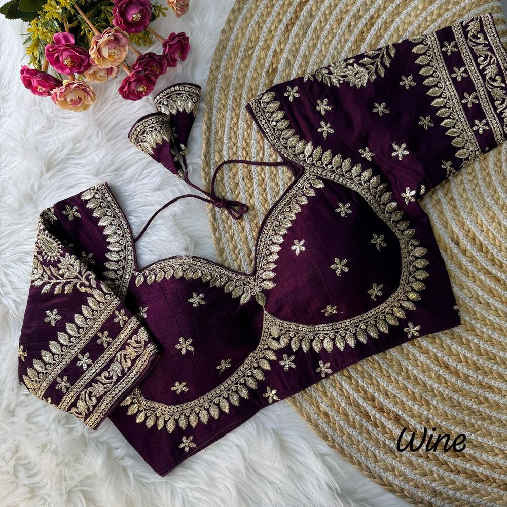 Designer Bridal Party Wear Blouse - Color: 10 Color