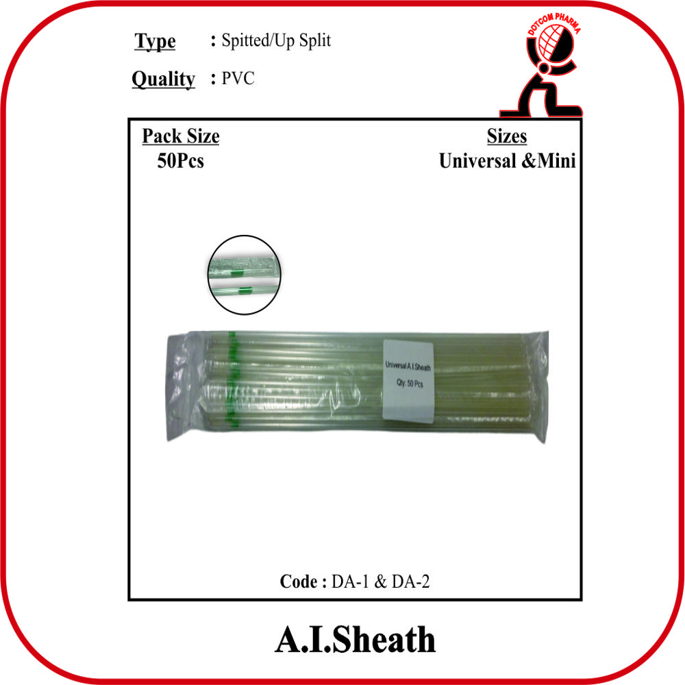 Artificial Insemination (a. I. ) Sheath - Mini - Dimension (l*w*h): 49*9*2  Centimeter (cm)