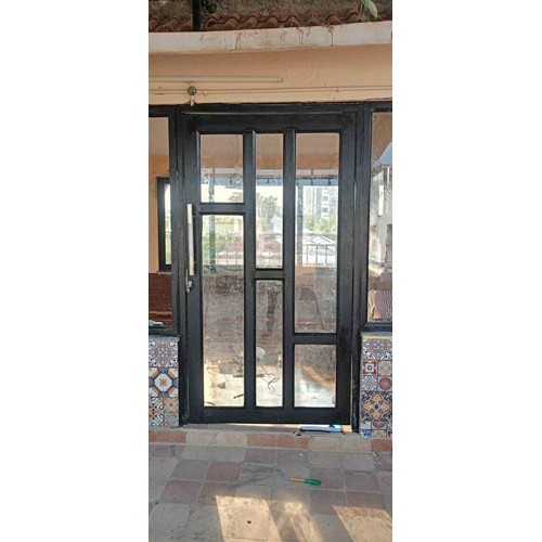 UPVC Glass Door With Wooden Frame
