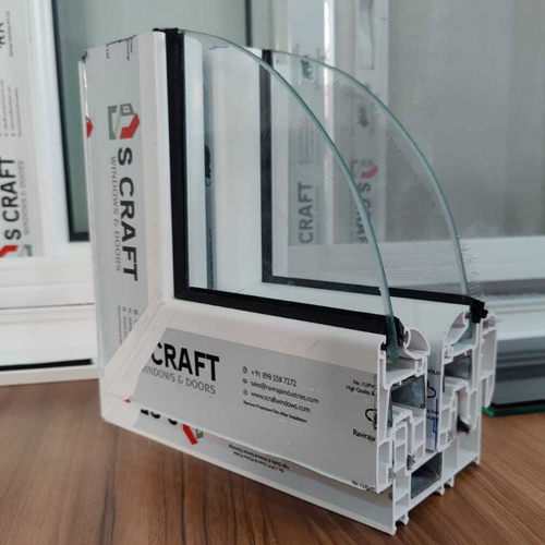 Upvc Glass Windows Corner Profiles - Color: White