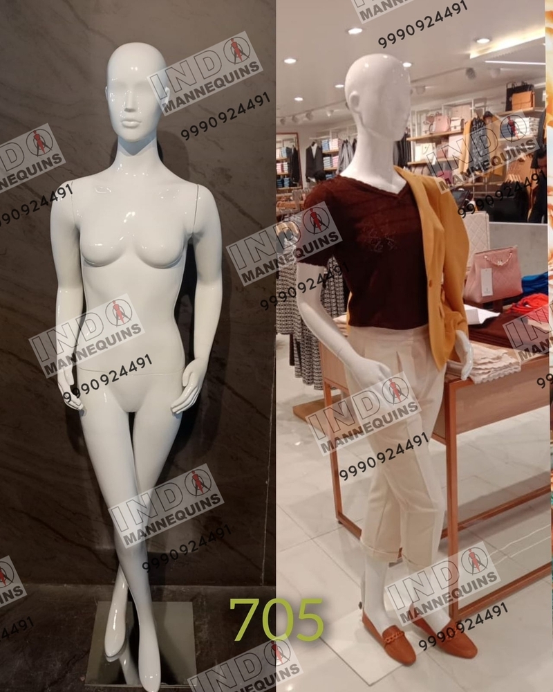 FM-6 White Glossy Female Mannequin