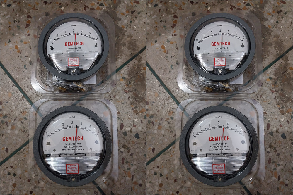 GEMTECH Differential Pressure Gauge Range 0-6 MM