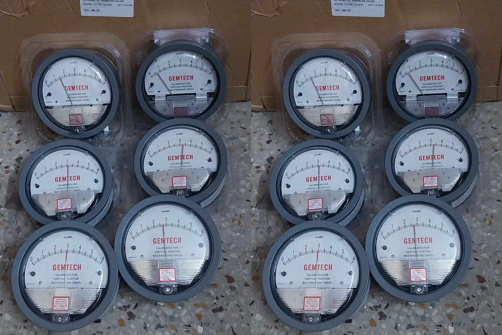 GEMTECH Differential Pressure Gauge Range 0-6 MM