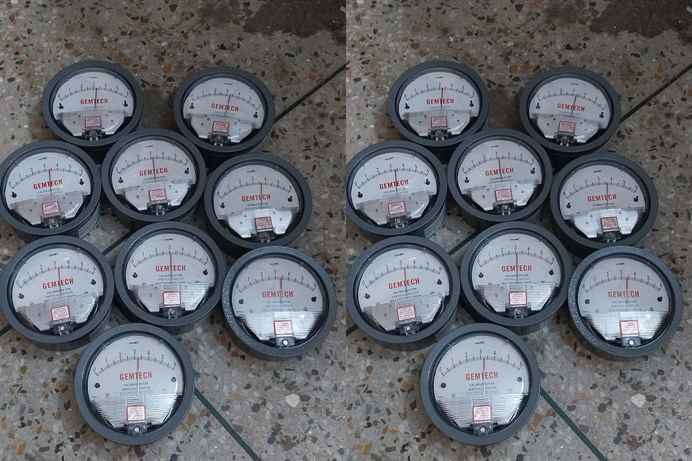 GEMTECH Differential Pressure Gauge Range 0-6 MM