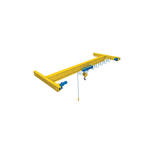 Single Girder EOT Crane - Electric Power Supply, 10 Ton Load Capacity, Yellow Color, 5m Span, 10m/min Lifting Speed, Ideal for Industrial Material Handling