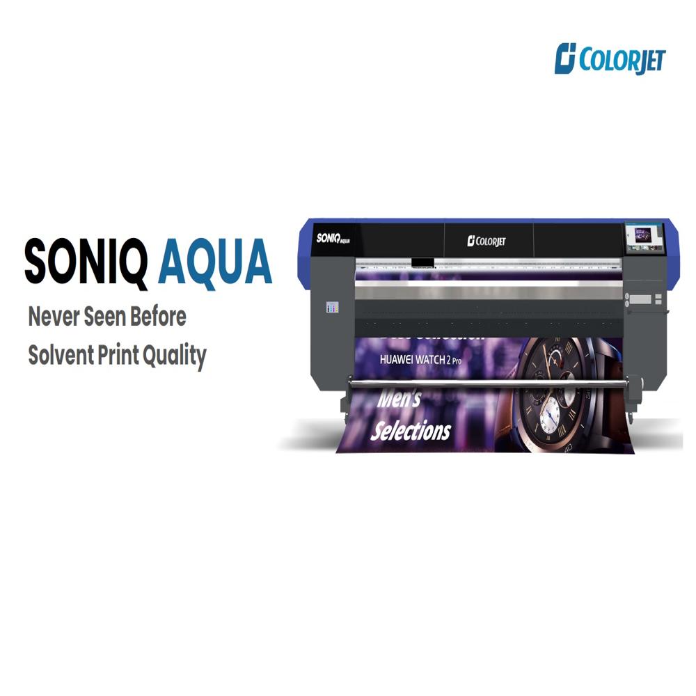 Soniq Aqua Solvent Printer - Color Print Speed: 97.5 M2/hr