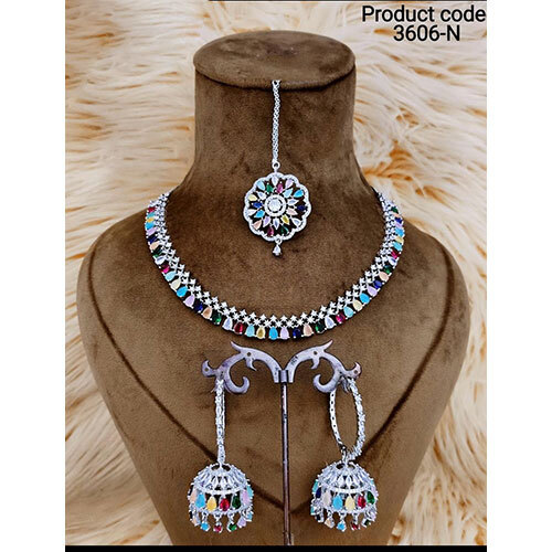 3606-N American diamond necklace set