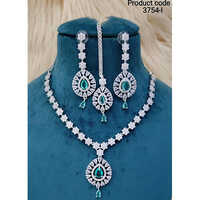 3754-I American diamond necklace set