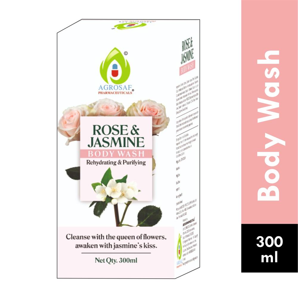 AGROSAF ROSE & JASMINE BODY WASH -Rose & Jasmine Bady Wash (rehydrating & Purifying)