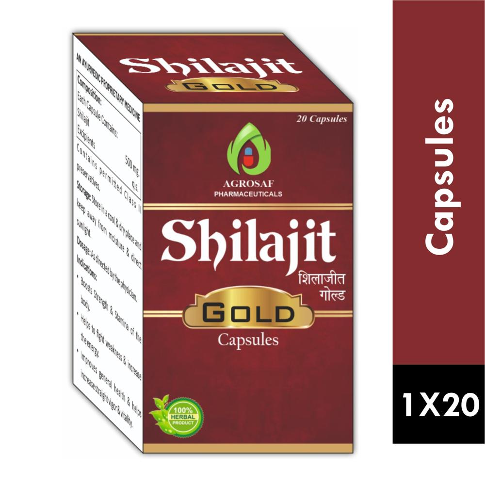 AGROSAF SHILAJIT GOLD CAPSULE -SHILAJIT GOLD 500MG CAPSULE