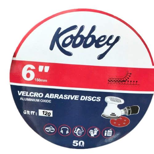 120 Grits Velcro Abrasive Discs - Color: Brown